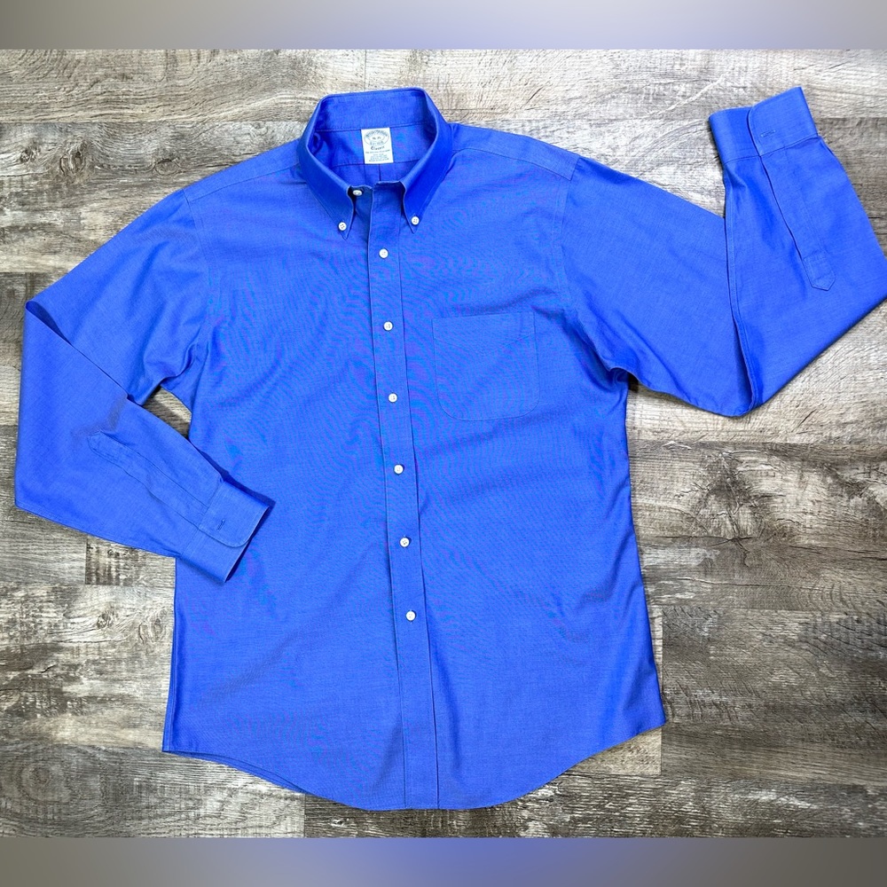 BROOKS BROTHERS men’s shirt long sleeve size 16 - 35 Classic - Picture 6 of 12